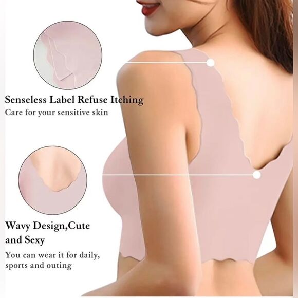 Seamless Bra Comfortable Wirefree Sports Yoga Bras Sleep Bra Tank Tops for Women - Picture 6 of 9